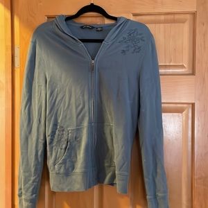Eddie Bauer lightweight sweatshirt jacket with hood